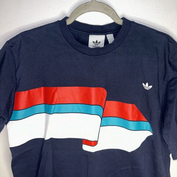 adidas originals Ripple Tee Colorblock Printing Sports Men sz Medium - Picture 3 of 6